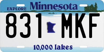 MN license plate 831MKF