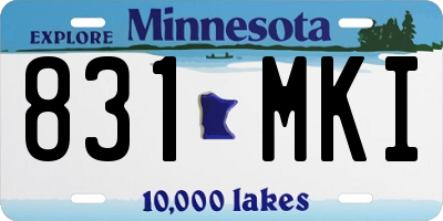 MN license plate 831MKI