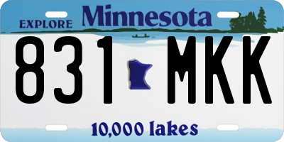 MN license plate 831MKK