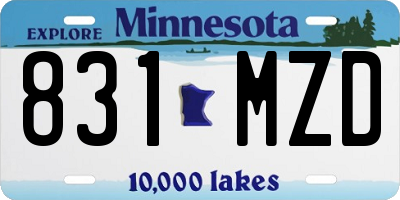 MN license plate 831MZD