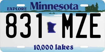 MN license plate 831MZE