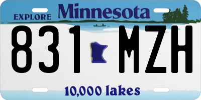 MN license plate 831MZH