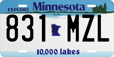 MN license plate 831MZL