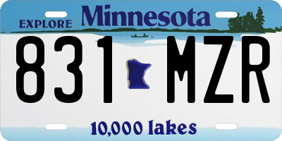 MN license plate 831MZR