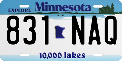 MN license plate 831NAQ