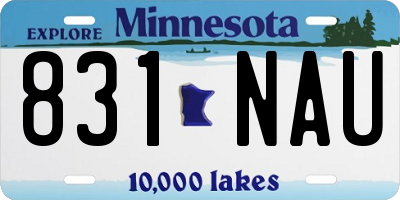 MN license plate 831NAU