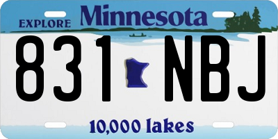 MN license plate 831NBJ