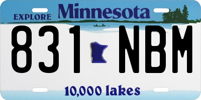 MN license plate 831NBM