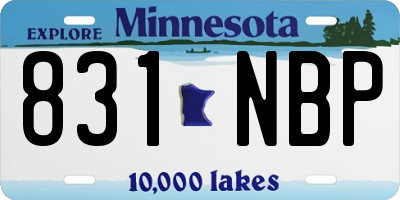 MN license plate 831NBP