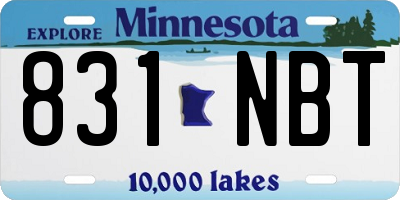 MN license plate 831NBT