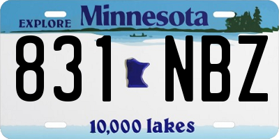MN license plate 831NBZ