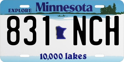 MN license plate 831NCH