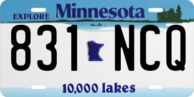 MN license plate 831NCQ