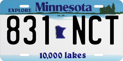 MN license plate 831NCT