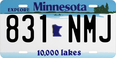 MN license plate 831NMJ