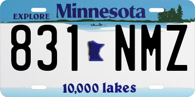 MN license plate 831NMZ