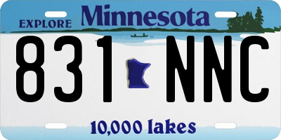 MN license plate 831NNC