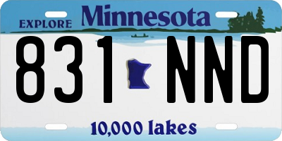 MN license plate 831NND