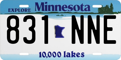 MN license plate 831NNE