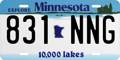 MN license plate 831NNG