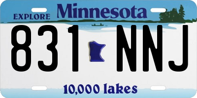 MN license plate 831NNJ