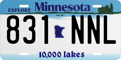 MN license plate 831NNL