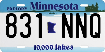 MN license plate 831NNQ