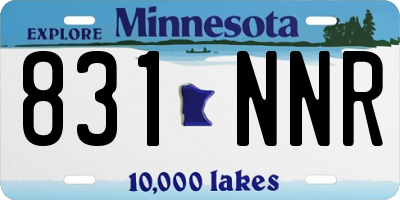 MN license plate 831NNR