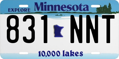 MN license plate 831NNT