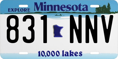 MN license plate 831NNV