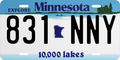 MN license plate 831NNY