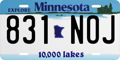 MN license plate 831NOJ