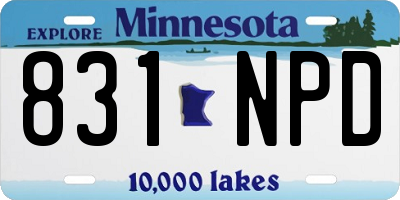 MN license plate 831NPD