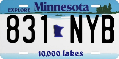 MN license plate 831NYB