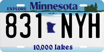 MN license plate 831NYH