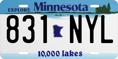 MN license plate 831NYL