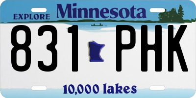 MN license plate 831PHK