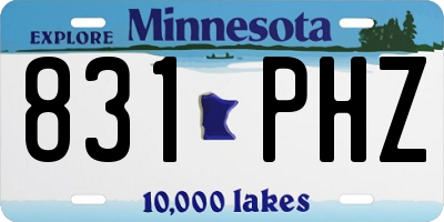 MN license plate 831PHZ