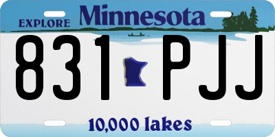 MN license plate 831PJJ