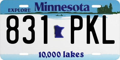 MN license plate 831PKL