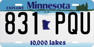 MN license plate 831PQU