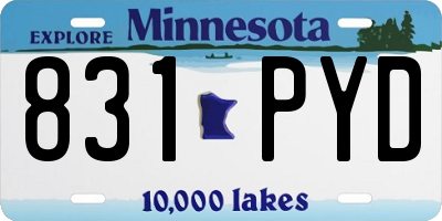 MN license plate 831PYD