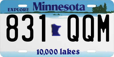 MN license plate 831QQM