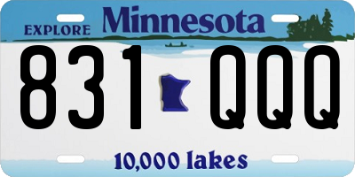 MN license plate 831QQQ