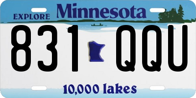 MN license plate 831QQU