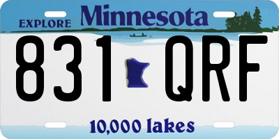 MN license plate 831QRF