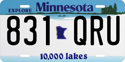 MN license plate 831QRU
