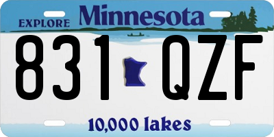 MN license plate 831QZF