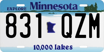 MN license plate 831QZM