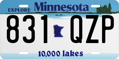 MN license plate 831QZP